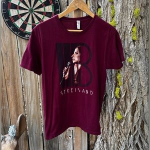 Official Barbra Streisand Burgundy Shirt.